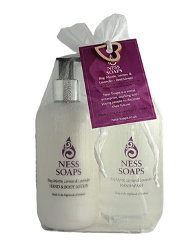 Bog Myrtle, Lemon & Lavender Hand Wash/Hand & Body Lotion Lilac Twin Pack (2x300ml)