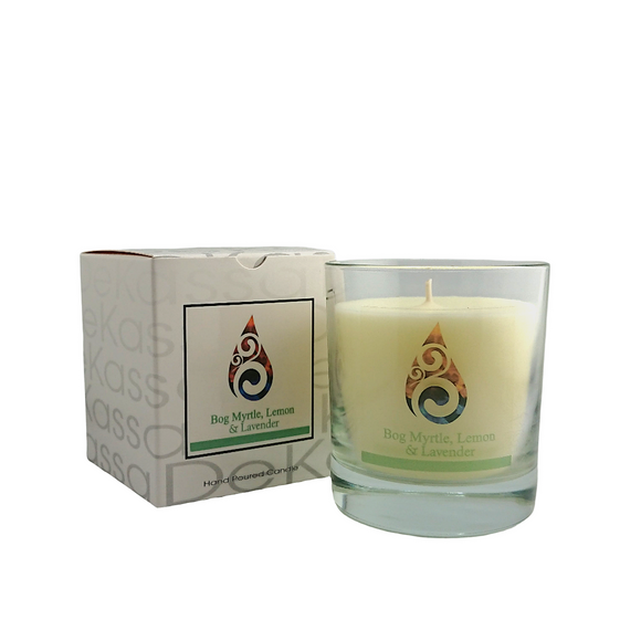 Bog Myrtle, Lemon & Lavender Large Glass Candle