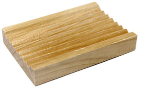 Hemu Wood Groovy Soap Dish