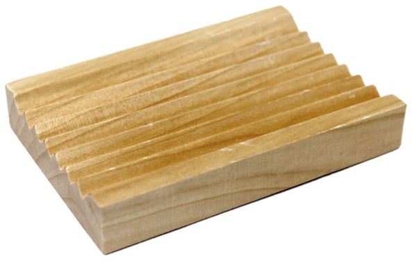 Hemu Wood Groovy Soap Dish