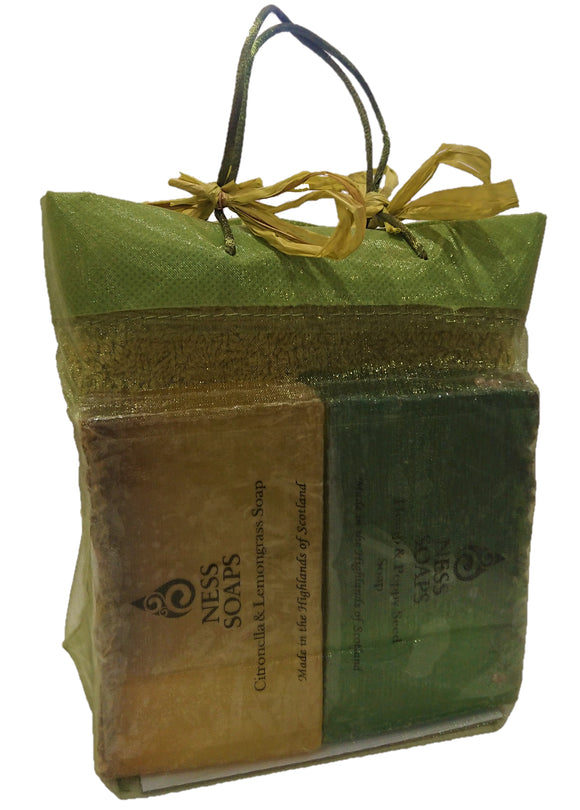 Citronella & Lemongrass/Hemp & Poppy Seed Handmade Soap Gift Bag