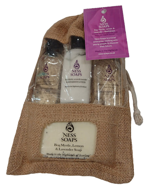 Jute Travel Pack Bog Myrtle, Lemon & Lavender